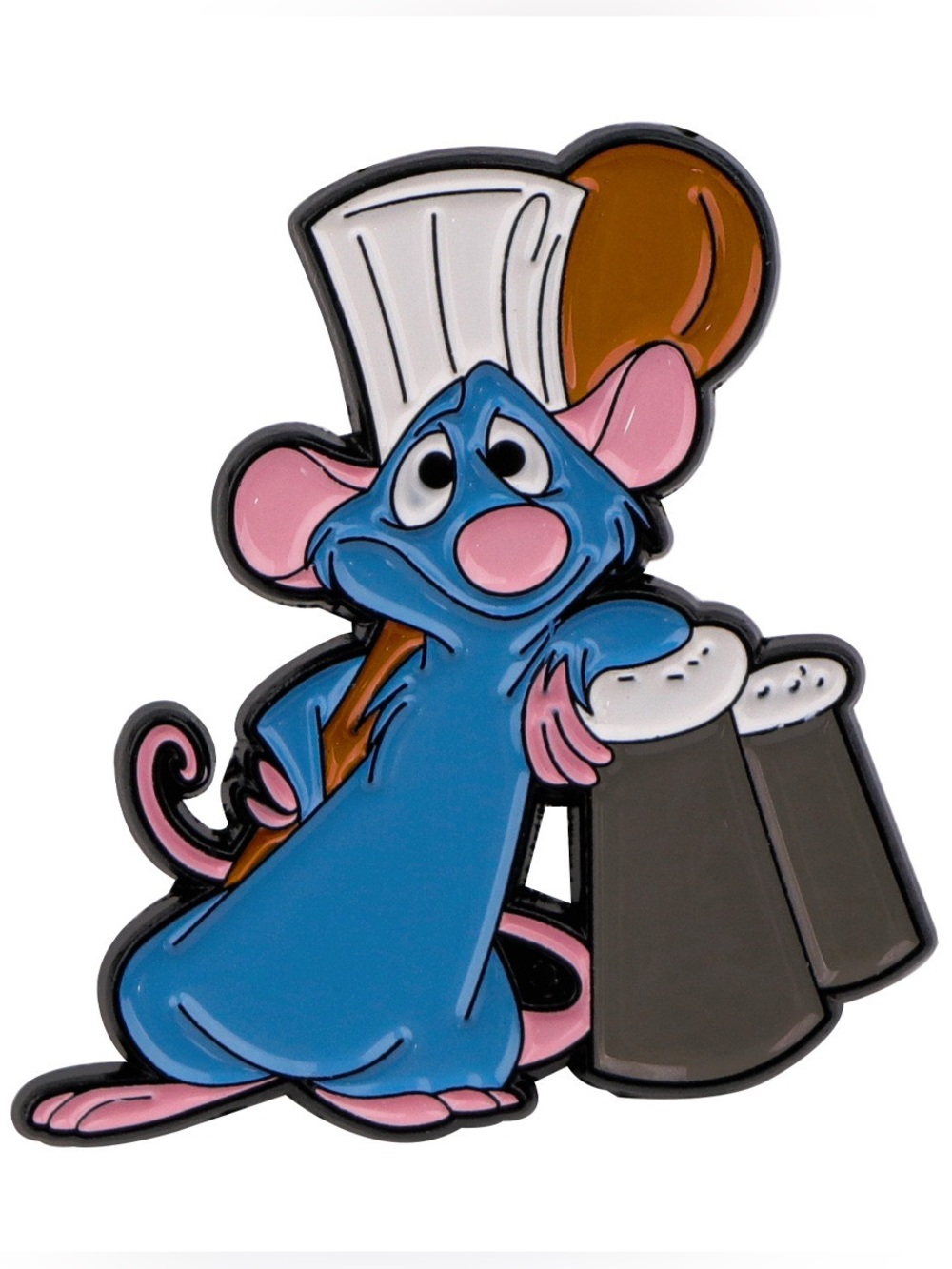 Cute Blue Mouse Chef Enamel Pin – Cooking Kitchen Food Lover Cartoon Brooch